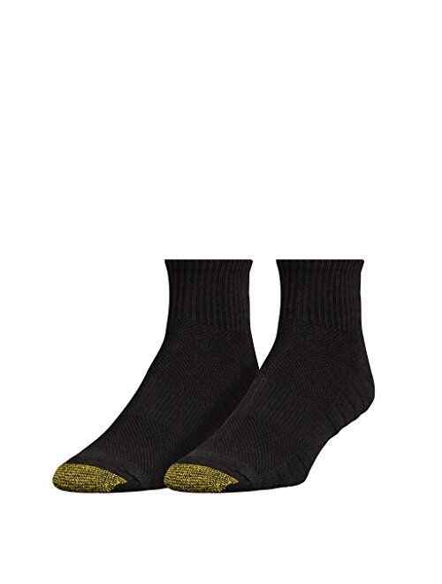 Gold Toe mens Golf Soleution Quarter Socks, 2 Pairs
