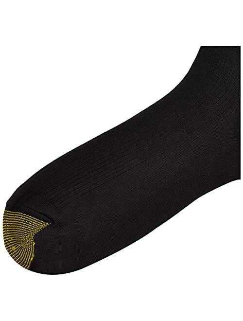 Gold Toe Men's Comfort Top Nylon Crew Socks, 2-Pairs