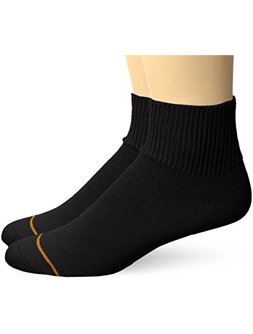 Gold Toe Men's Non Binding Quarter Socks, 2-Pairs
