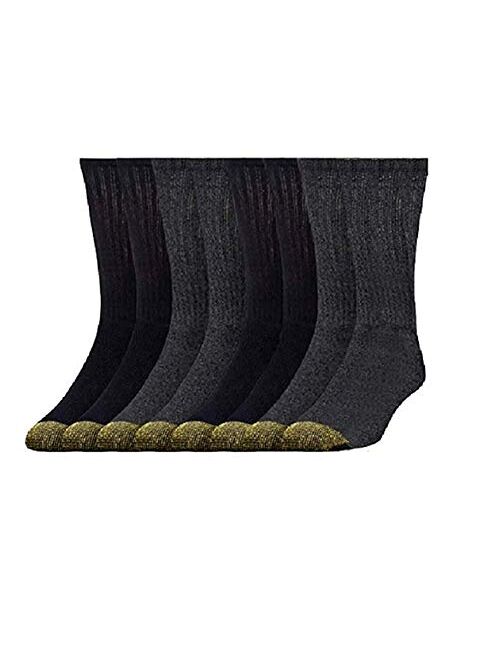 Gold Toe Men's Dress Crew Socks Combed Cotton Perfect Fit Kensington Collection 4 Pack
