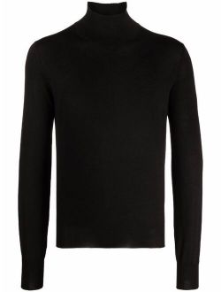 fine knit wool turtleneck jumper