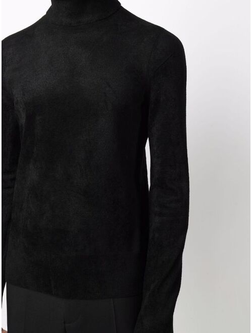 roll-neck knitted jumper long sleeve pullover winter sweater