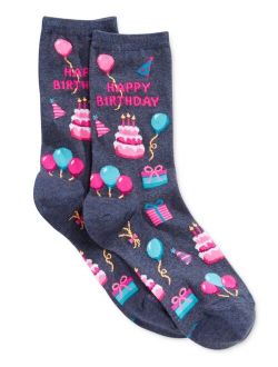Women's Happy Birthday Fashion Crew Socks