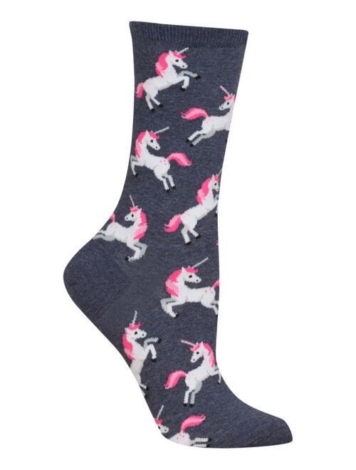 Hot Sox Women's Unicorn Fashion Crew Socks
