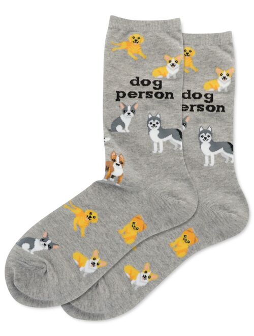Hot Sox Women's Dog Person Crew Socks