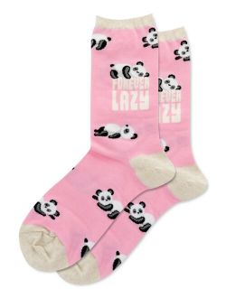 Women's Forever Lazy Panda Crew Socks