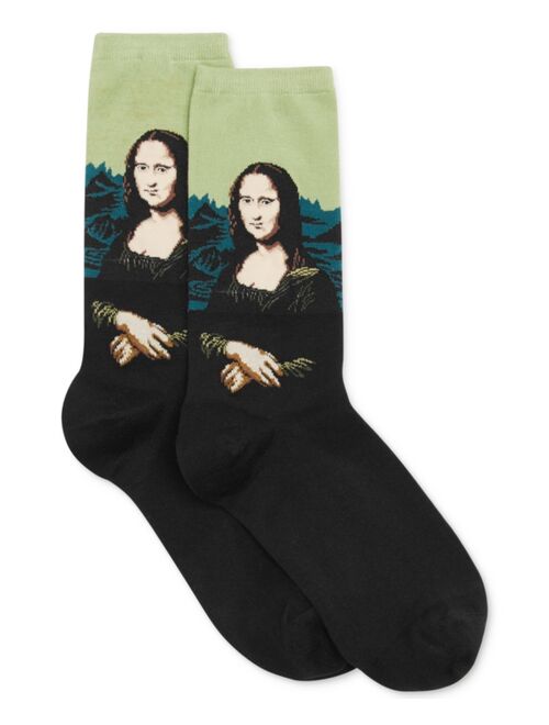 Hot Sox Women's Mona Lisa Artist Series Fashion Crew Sock
