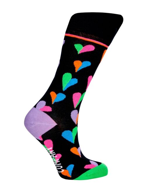Love Sock Company Funky Hearts Organic Cotton Women's Crew Socks