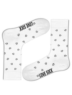 Mini Hearts Women's Super Soft Organic Cotton Seamless Toe Crew Socks
