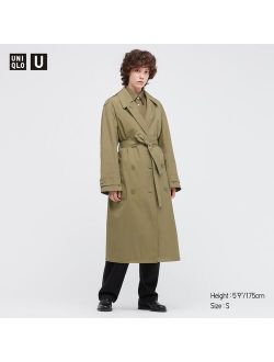 WOMEN U DOUBLE-BREASTED TRENCH COAT