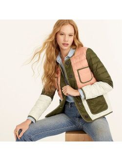 Quilted puffer jacket with PrimaLoft® in colorblock