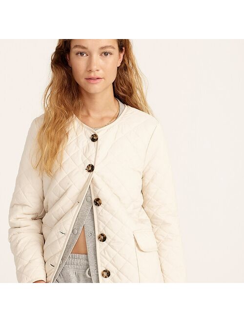 J.Crew Quilted puffer lady jacket with PrimaLoft®