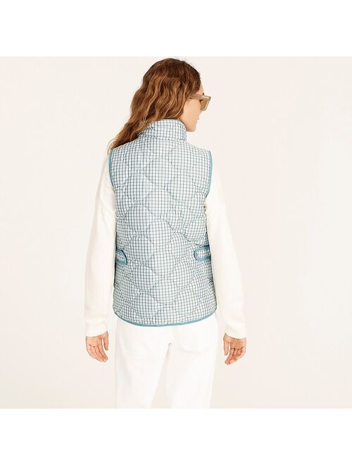 J.Crew Quilted puffer vest with PrimaLoft® in plaid