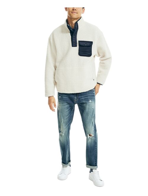 Nautica Men's Fleece Quarter-Button Pullover