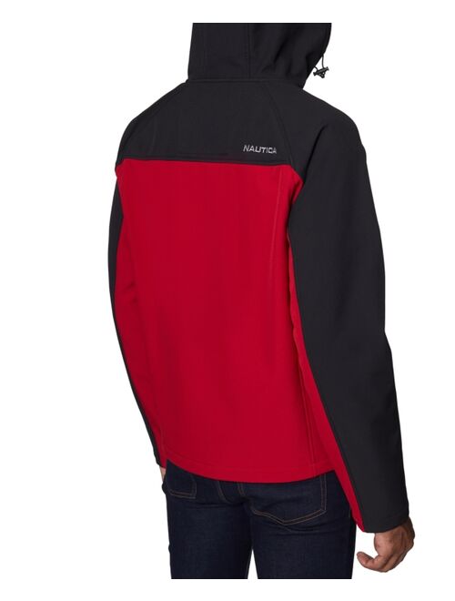 Nautica Men's Zip-Front Color Block Soft Shell Hoodie