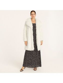 Collection topcoat in shaggy faux fur