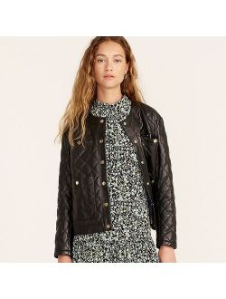 Collection quilted leather lady jacket