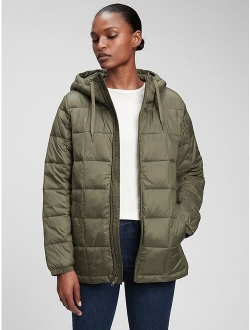 100% Recycled Nylon Relaxed Lightweight Puffer Jacket