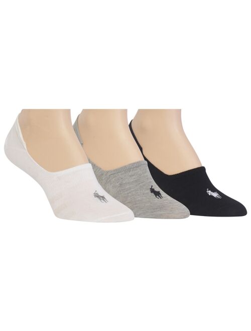 Polo Ralph Lauren Women's 3 Pack Flat Knit Sneaker Liner Socks
