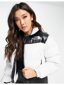 Nuptse cropped jacket in white