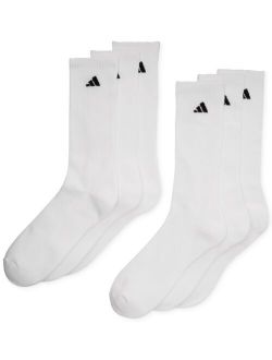 Men's Cushioned Athletic 6-Pack Crew Socks