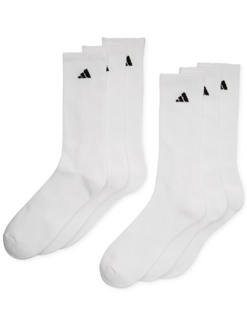 Adidas Men's Cushioned Athletic 6-Pack Crew Socks