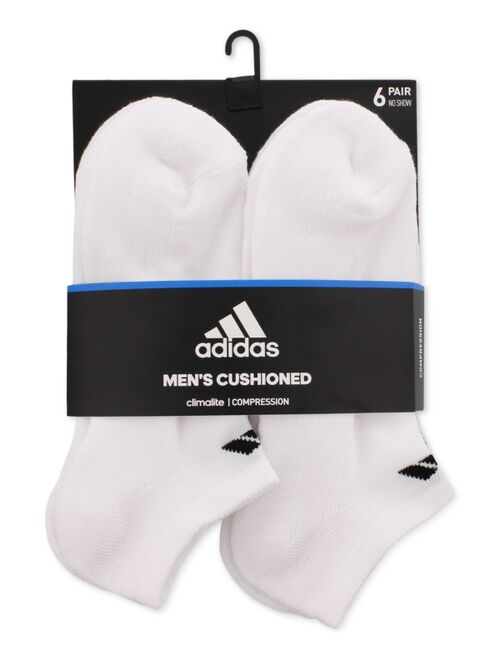 Adidas Men's Cushioned Athletic 6-Pack No Show Socks