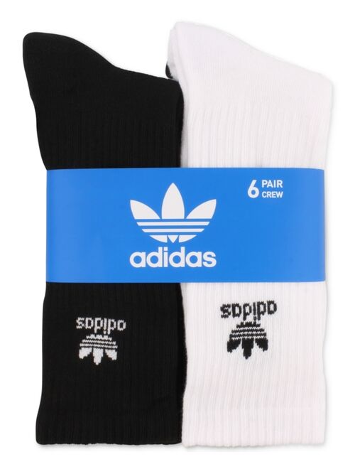 Adidas Men's 6-Pk. Solid Crew Socks