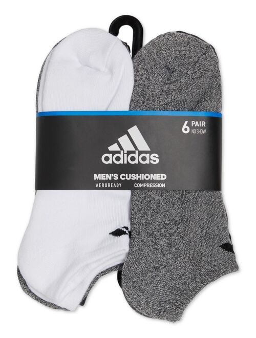Adidas Men's 6-Pack Athletic Cushioned No-Show Socks