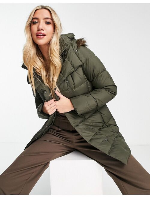 The North Face Dealio Down parka jacket in taupe green