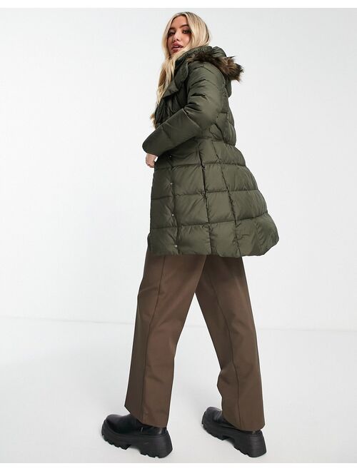 The North Face Dealio Down parka jacket in taupe green
