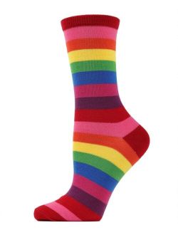 Rainbow Stripe Women's Crew Socks
