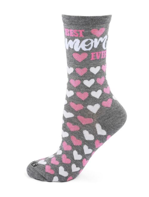 MeMoi Women's Best Mom Ever Crew Socks