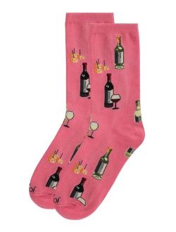 Wine and Cheese Women's Novelty Socks