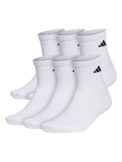 Big & Tall adidas 6-pack Athletic Cushioned Quarter Socks