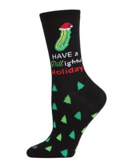 Women's Dill-Ightful Holiday Crew Socks