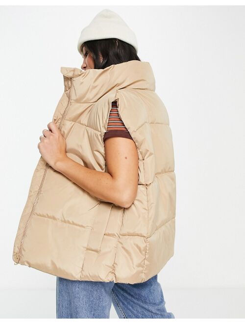 New Look boxy vest in camel