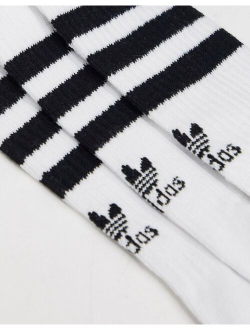 Adidas Originals 3 pack socks in white