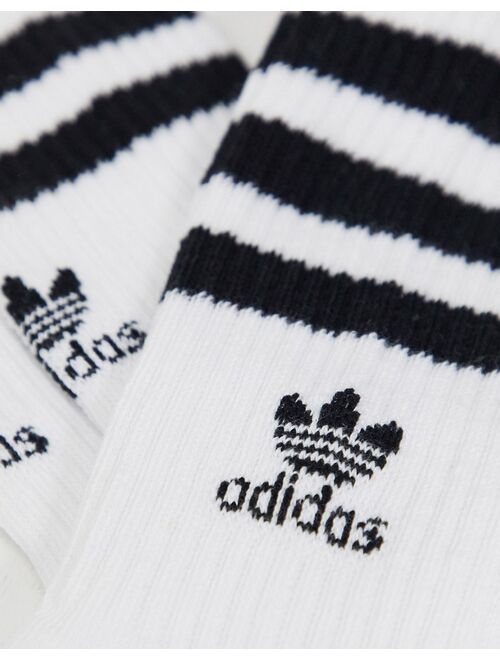 Adidas Originals 3 pack socks in white