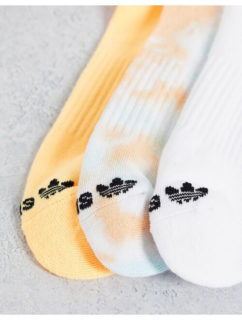 Adidas Originals Originals 3pk marble wash socks in orange