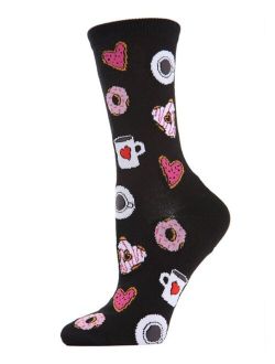 Women's Coffee and Donuts Crew Socks