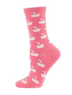 Women's Swan Cashmere-Blend Crew Socks