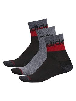 Men's Blocked Linear High Quarter Socks (3-Pair)