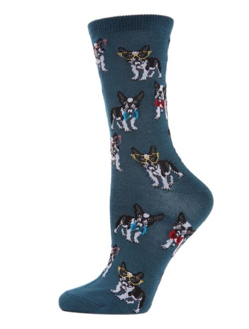 MeMoi Studious Dogs Women's Novelty Socks