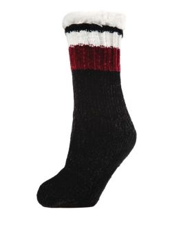 Varsity Chenille Plush Lined Women's Slipper Sock