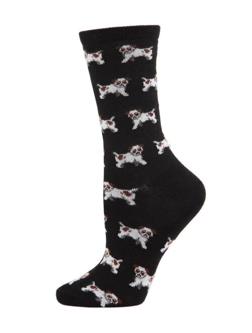MeMoi Dogs Cashmere Women's Crew Socks
