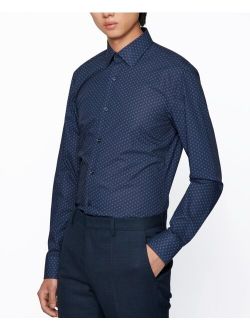 BOSS Men's Cotton Printed Slim-Fit Shirt