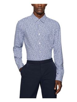 BOSS Men's Slim-Fit Printed Jersey Shirt