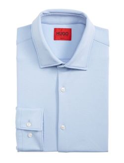 Men's Slim-Fit Solid Jersey Dress Shirt