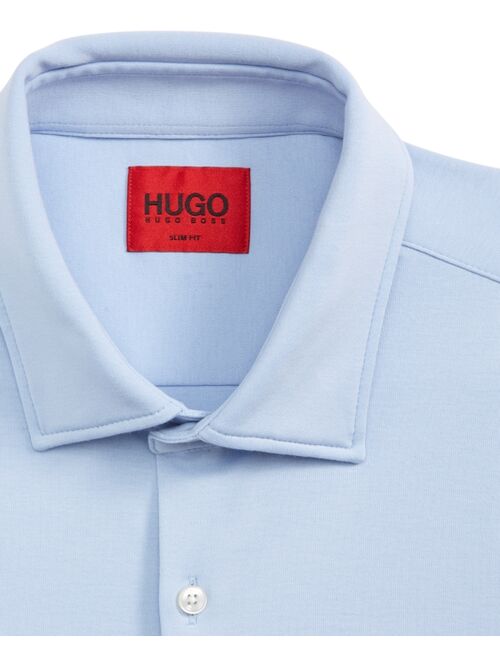 Hugo Boss Men's Slim-Fit Solid Jersey Dress Shirt